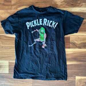 Ripple Junction Rick & Morty Pickle Rick Black Tee size Large